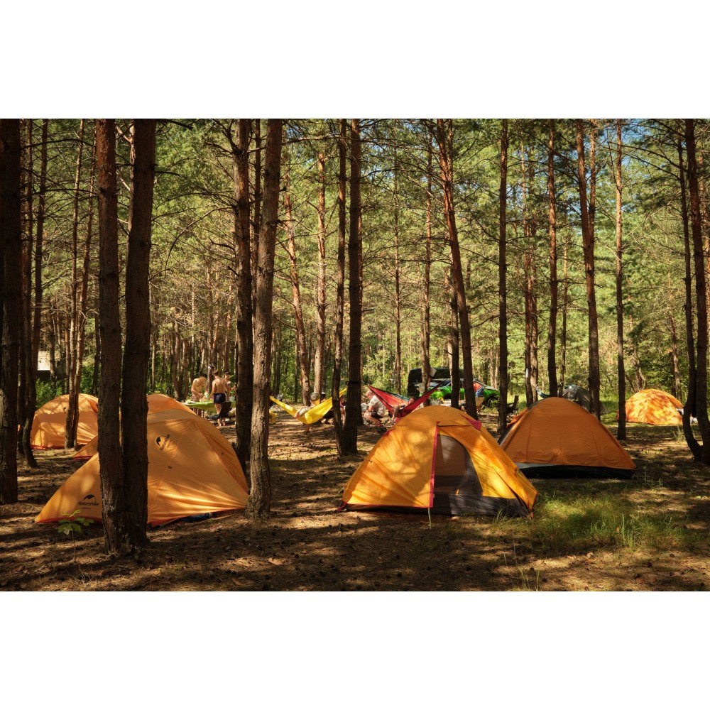 Палатка сверхлегкая двухместная с футпринтом Naturehike Star-River 2 Updated NH17T012-T, 210T, оранжевая