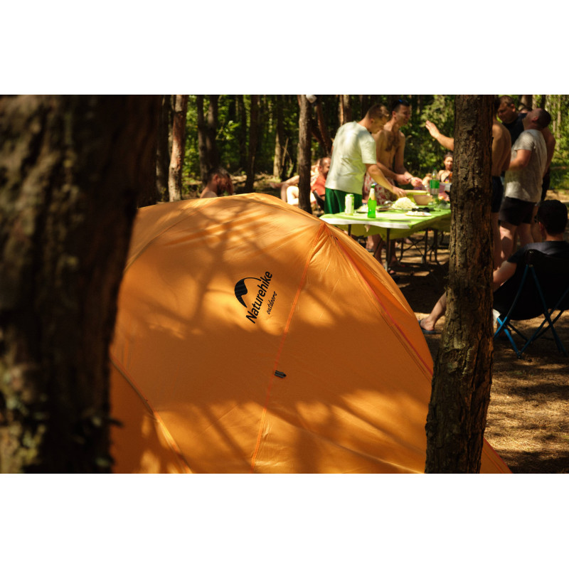Палатка сверхлегкая двухместная с футпринтом Naturehike Star-River 2 Updated NH17T012-T, 210T, оранжевая