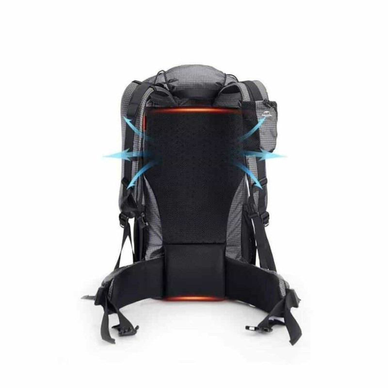 Рюкзак туристичний Naturehike Rock NH20BB113, 40 + 5 л, чорний