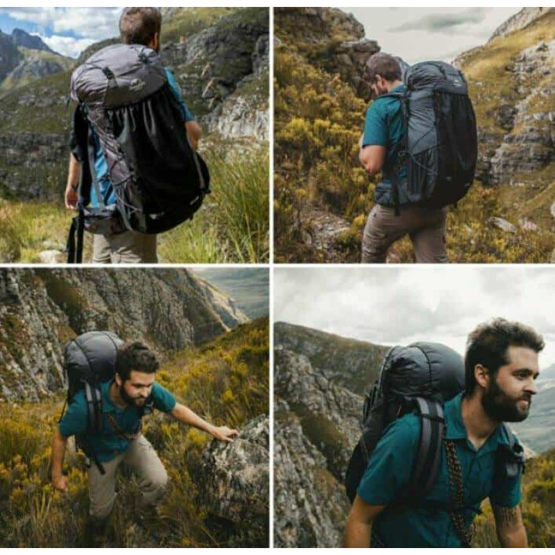 Рюкзак туристичний Naturehike Rock NH20BB113, 40 + 5 л, чорний