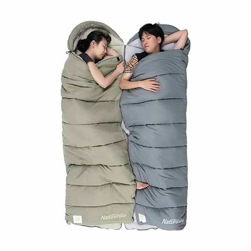 Спальник с капюшоном Naturehike M400 NH20MSD02, (1°C), правый, зеленый