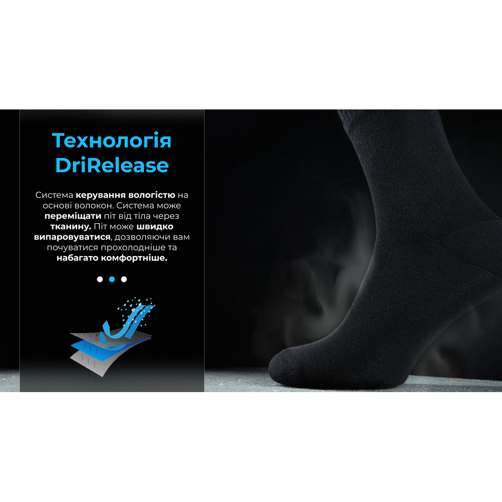 Шкарпетки водонепроникні Dexshell Ultra Thin Crew BLK, р-р S, чорний