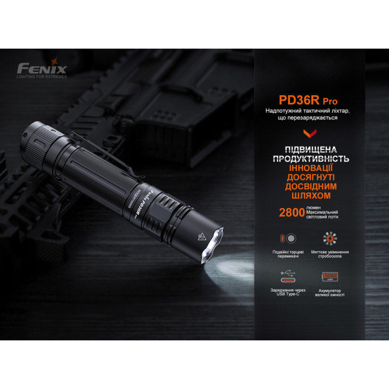Фонарик ручной Fenix PD36R Pro