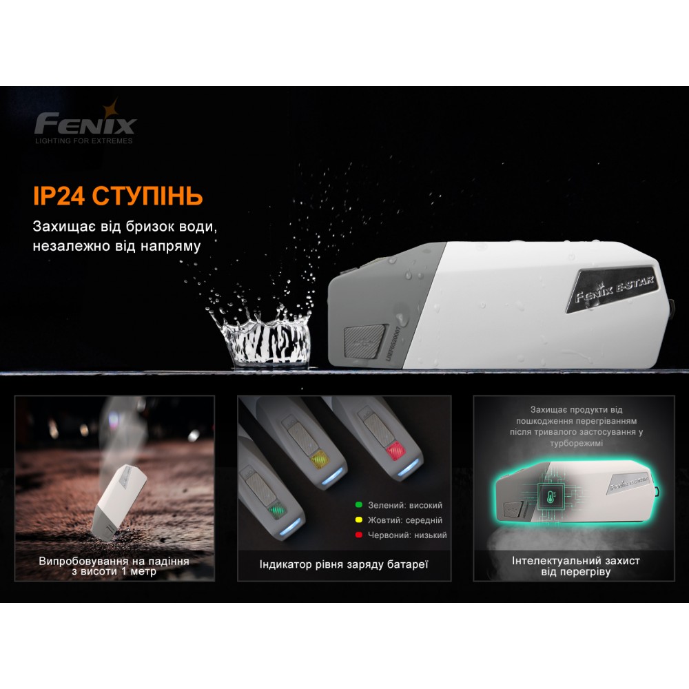 Фонарик ручной с автономным питанием Fenix E-STAR