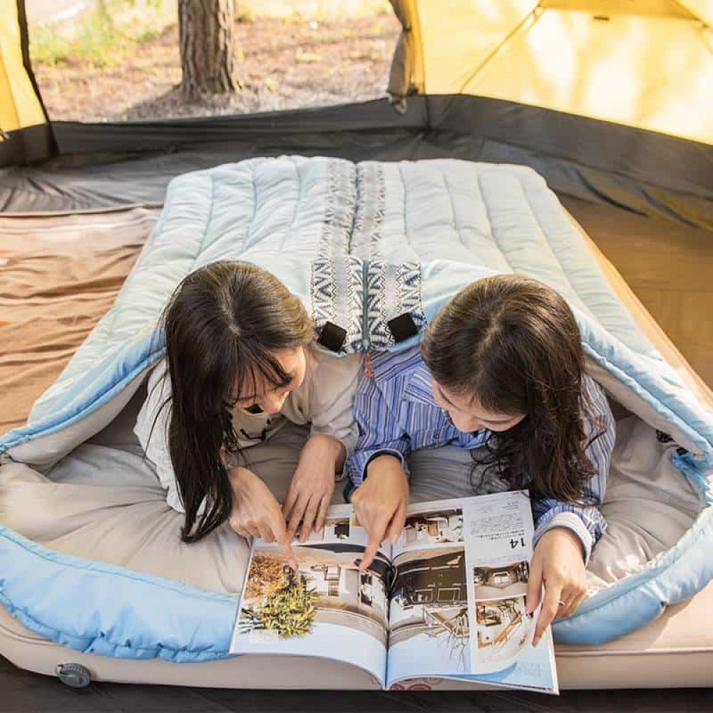 Спальник c капюшоном Naturehike L250 NH21MSD07, (9°C), левый, голубой