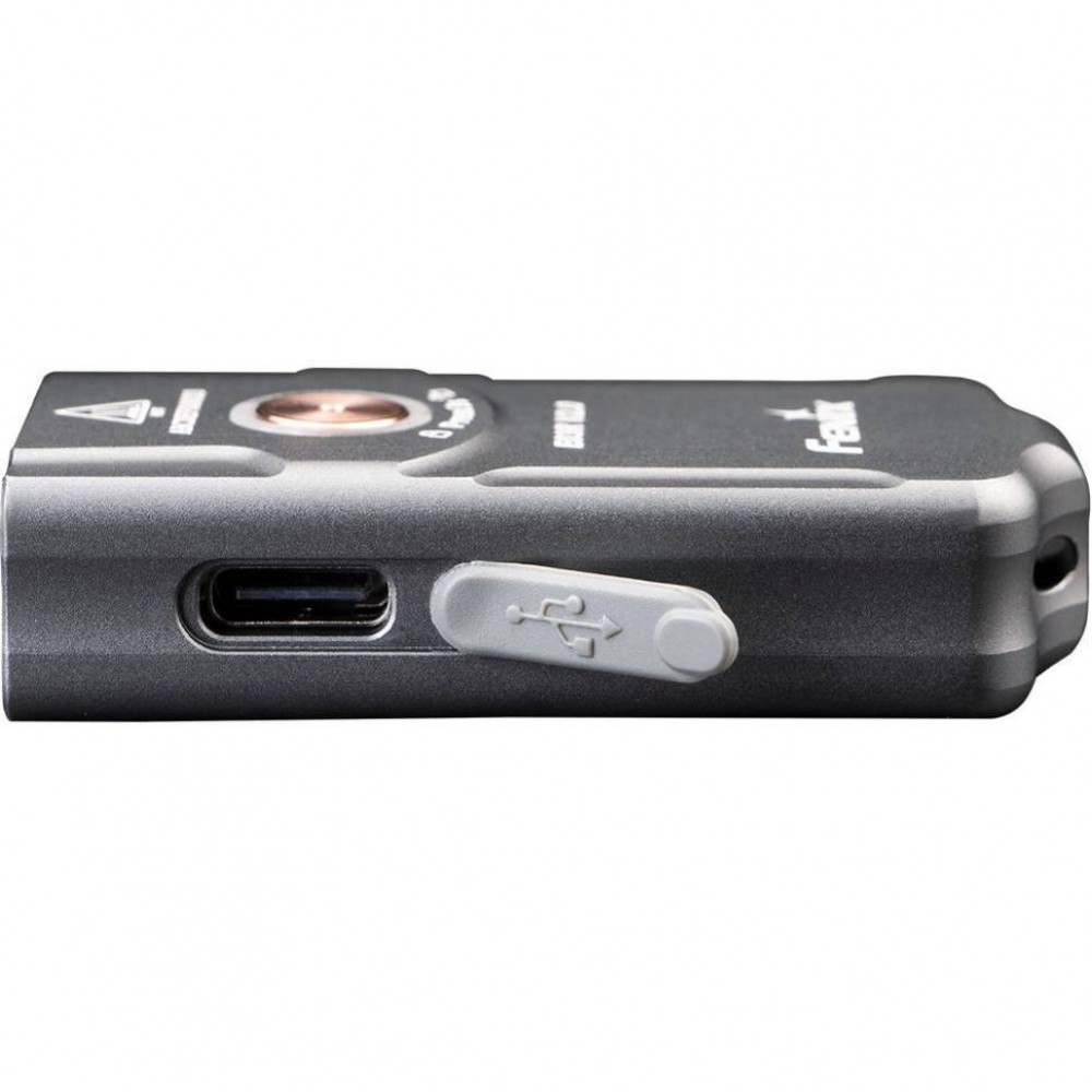 Фонарик наключный Fenix E03R V2.0, серый