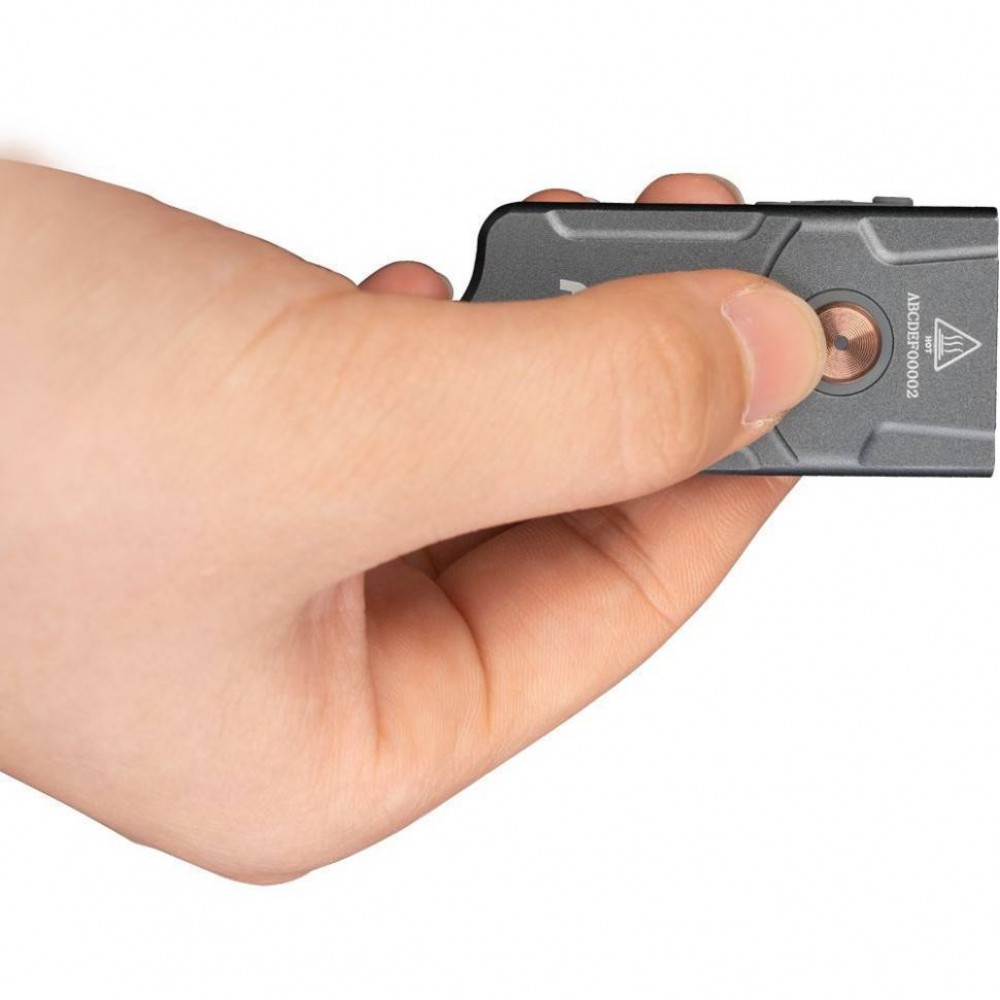 Фонарик наключный Fenix E03R V2.0, серый