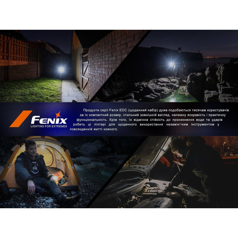 Фонарик наключный Fenix E03R V2.0, синий