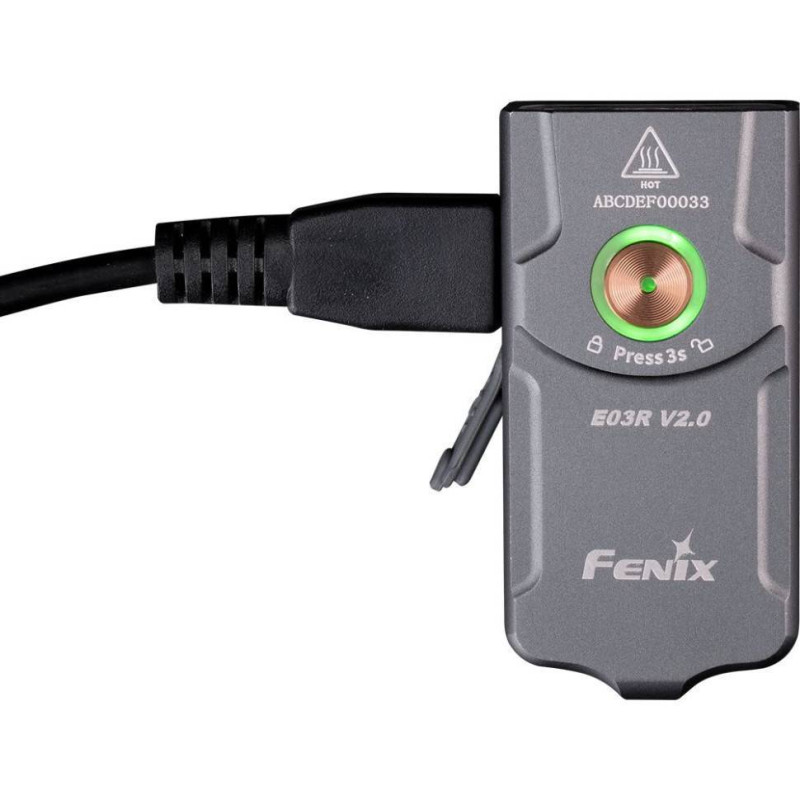 Фонарик наключный Fenix E03R V2.0, синий