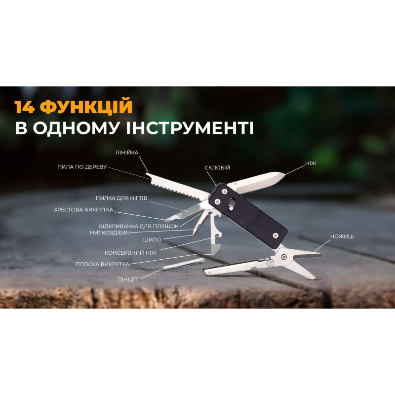 Мини-мультитул Roxon KS2, черный
