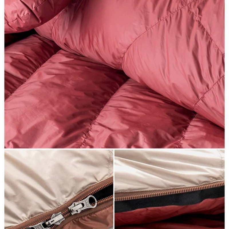 Спальник с натуральным пухом Naturehike Snowbird NH20YD001, p-р L, коричневый 980 г