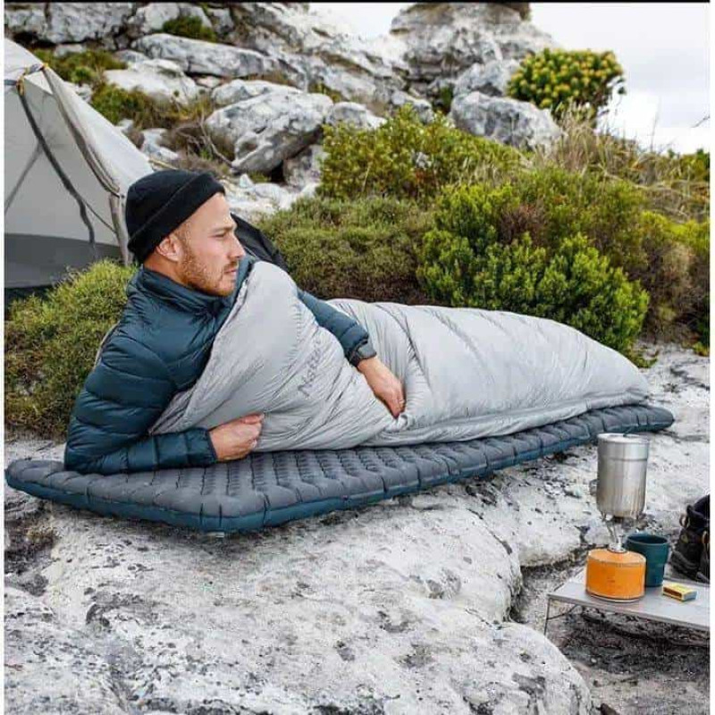 Матраc надувной легкий Naturehike CNH22DZ018, с мешком для надувания, прямоугольный зеленый 196 см