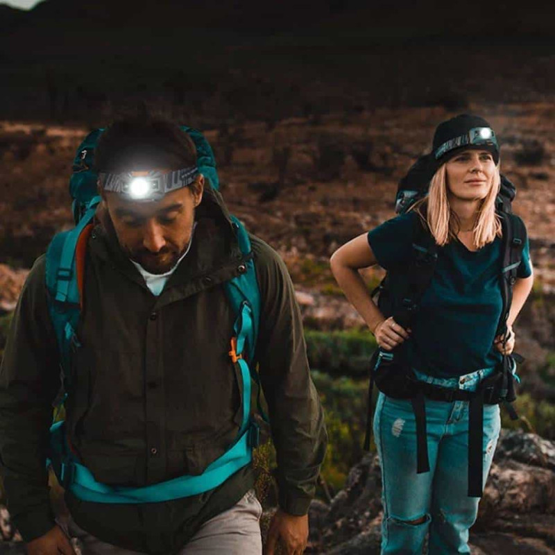 Фонарик налобный Naturehike TD-02 NH00T002-D, оранжево-серый