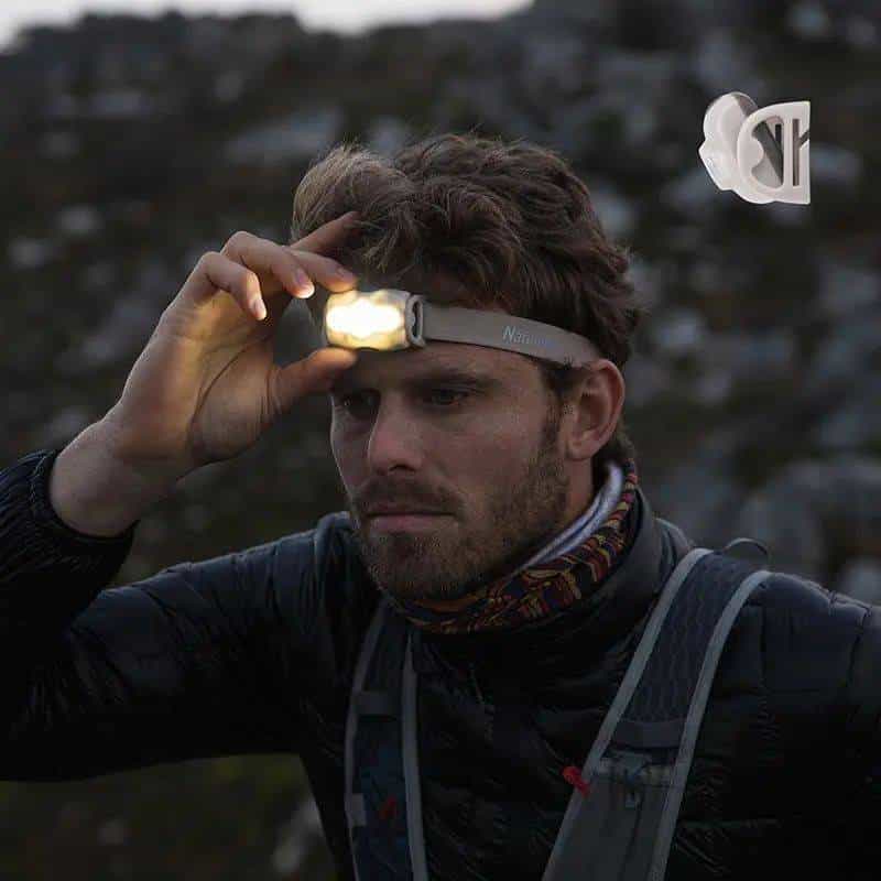 Фонарик налобный Naturehike NH18T005-F, бежевый