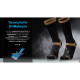 Носки водонепроницаемые Dexshell Hytherm Pro Socks, размер XL, черные с коричневой полосой