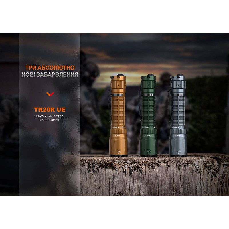 Ліхтар тактичний Fenix TK20R UE, темно-зелений