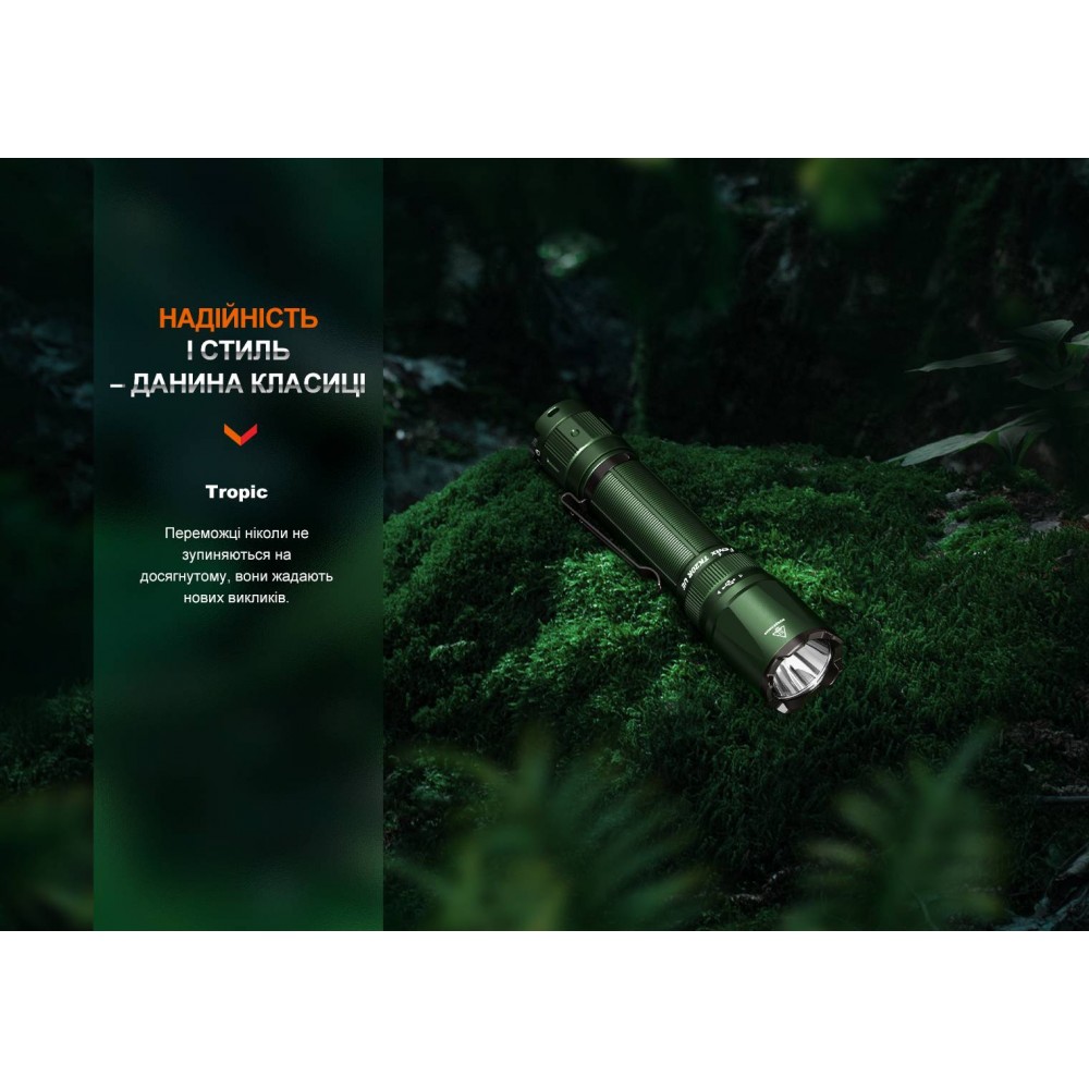 Фонарик тактический Fenix TK20R UE, темно-зеленый