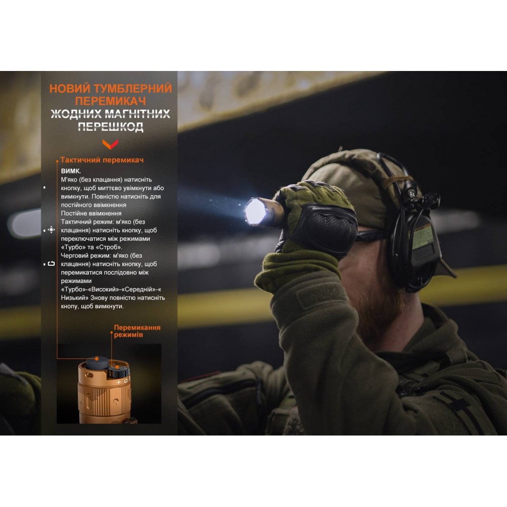 Фонарик тактический Fenix TK20R UE, темно-зеленый