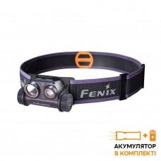 Фонарик налобный для бега Fenix HM65R-DT, фиолетовый