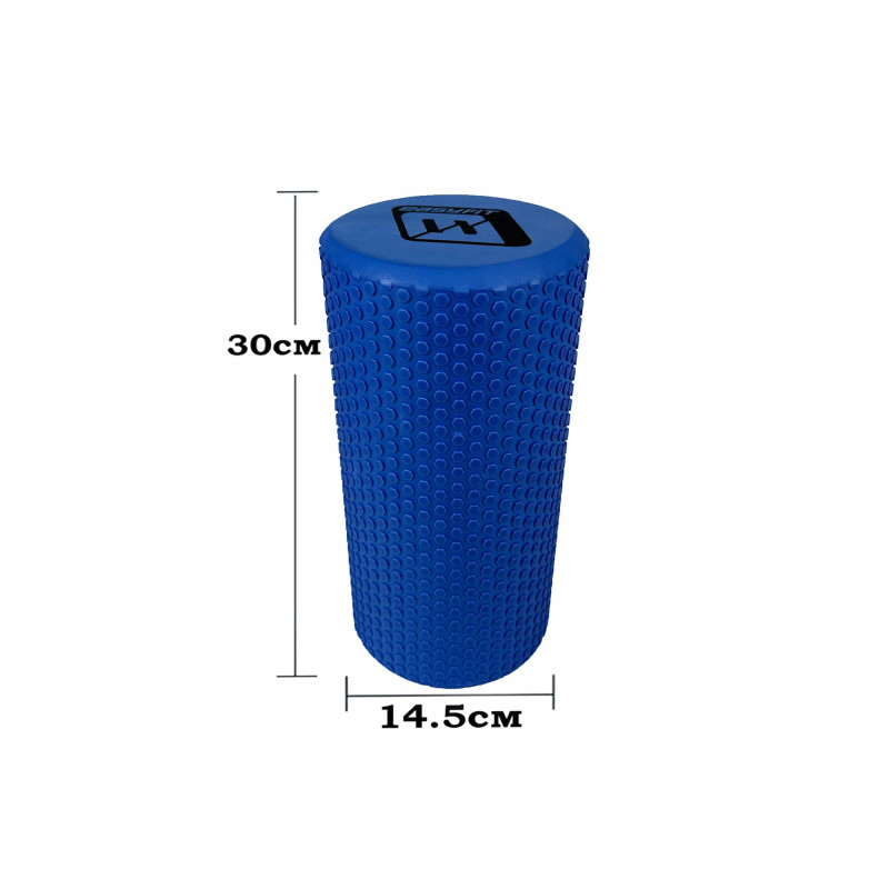 Масажний ролик EasyFit Foam Roller 30 см синій