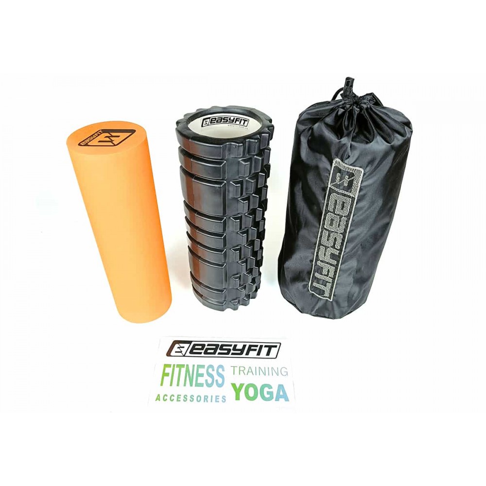 Массажный ролик EasyFit PRO Active 33 см двойной
