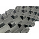 Массажный ролик EasyFit Grid Roller PRO 45 см черный