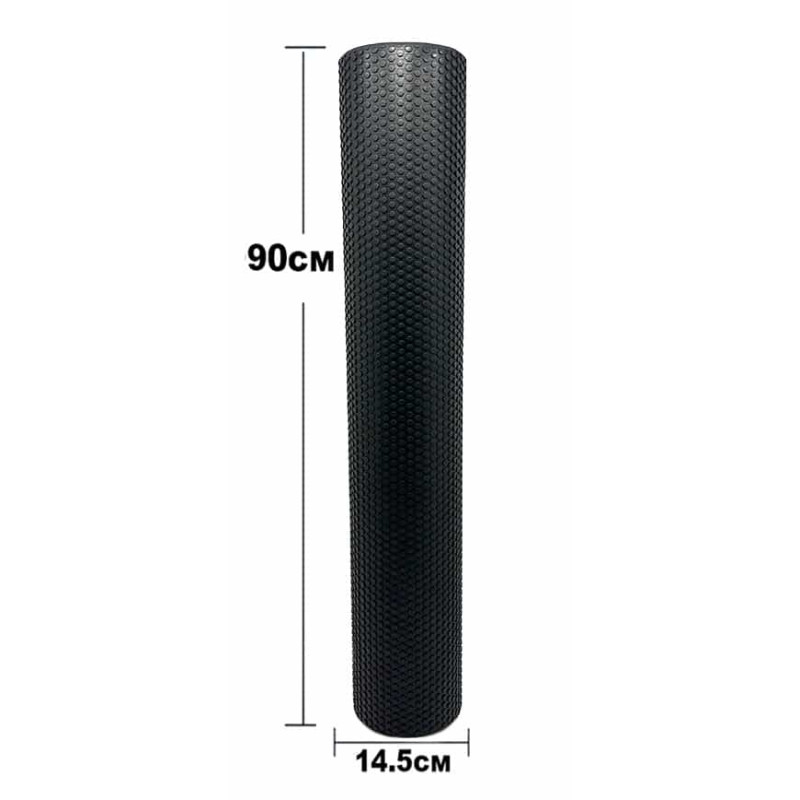 Массажный ролик EasyFit Foam Roller 90 см черный