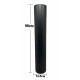 Массажный ролик EasyFit Foam Roller 90 см черный