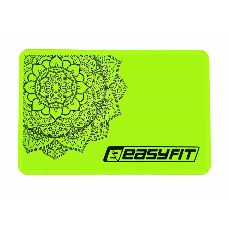 Блок для йоги EasyFit EVA с рисунком салатовый