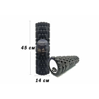 Массажный ролик EasyFit Grid Roller 45 см v.2.1 черный