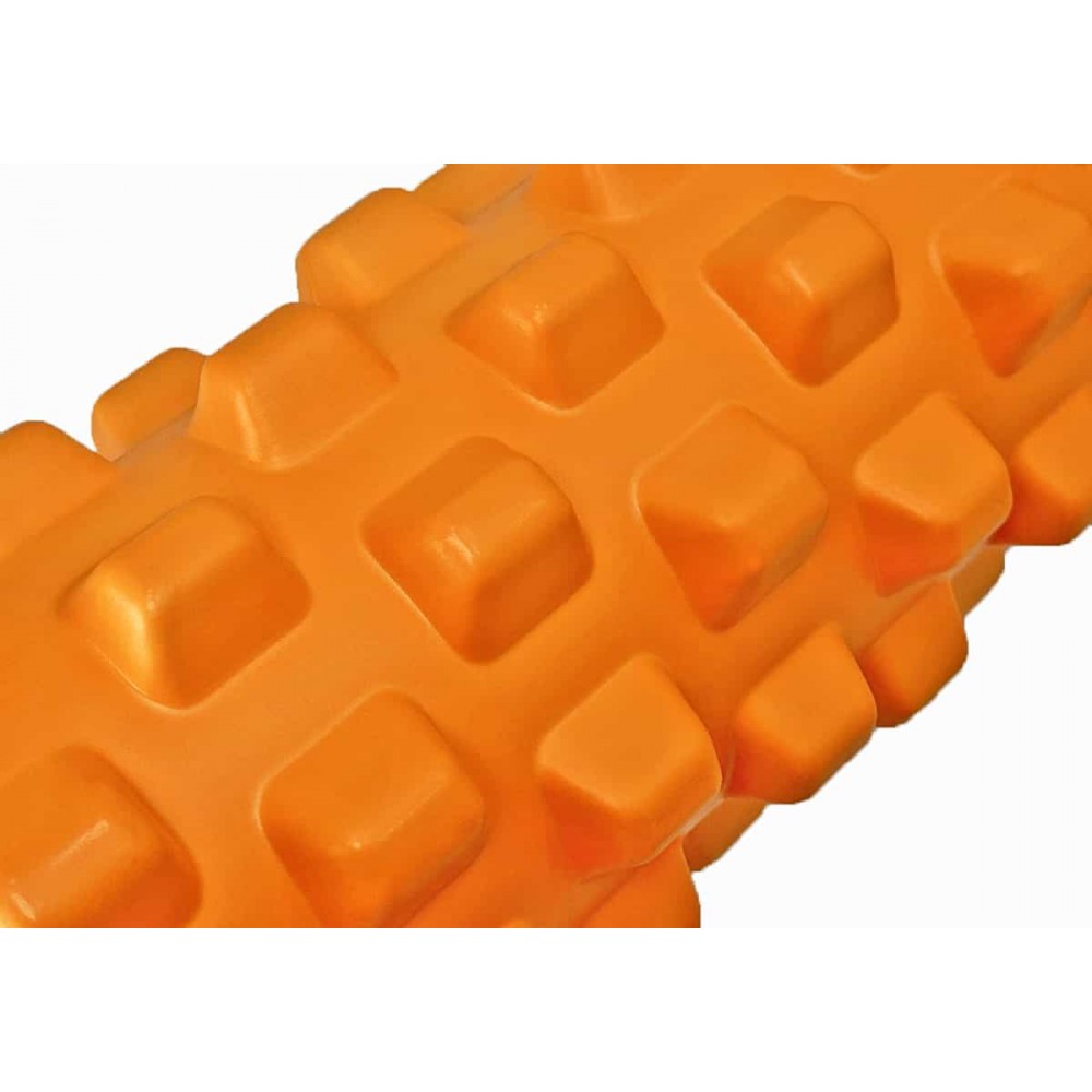 Массажный ролик EasyFit Grid Roller PRO 33 см оранжевый
