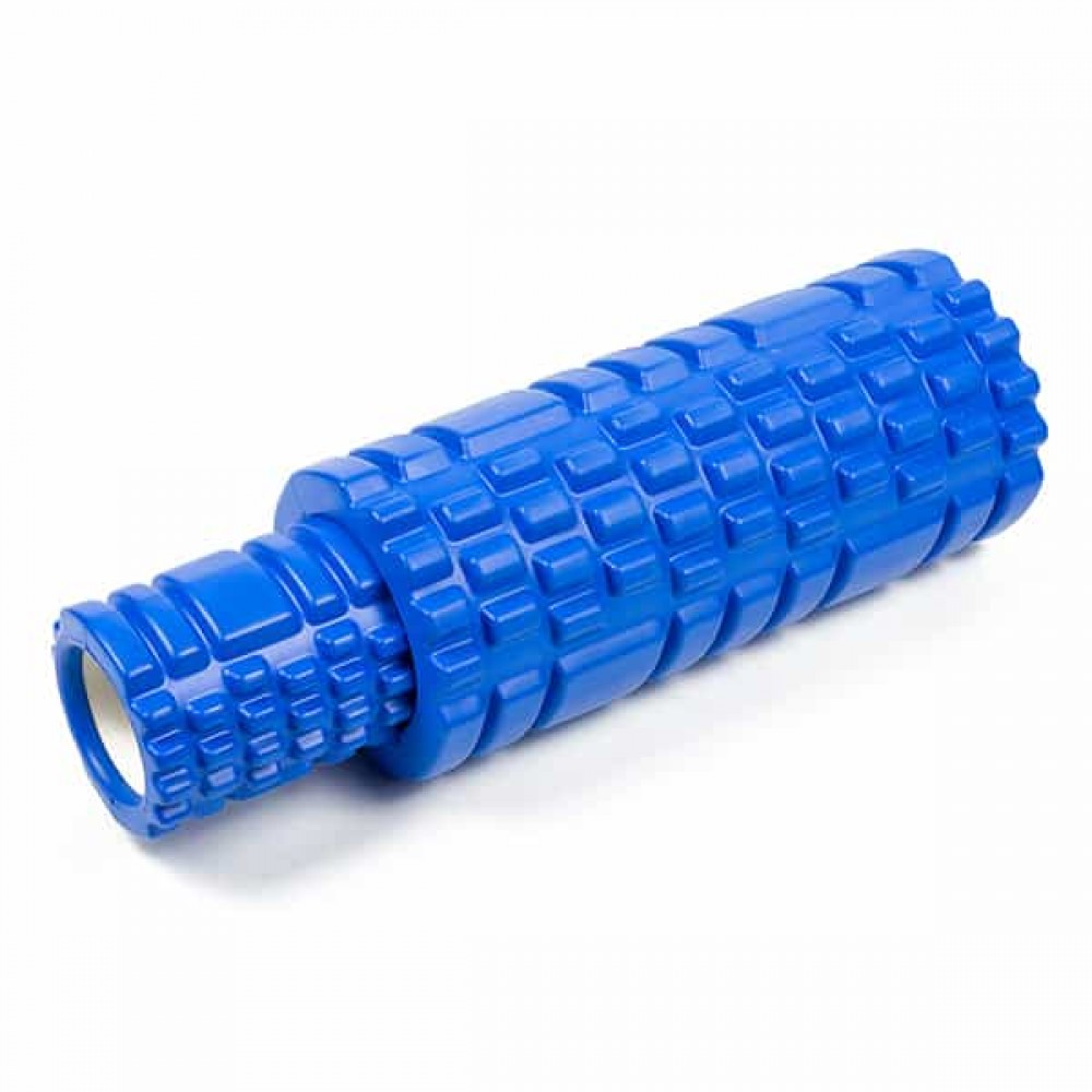 Массажный ролик EasyFit Grid Roller Double 33 см синий