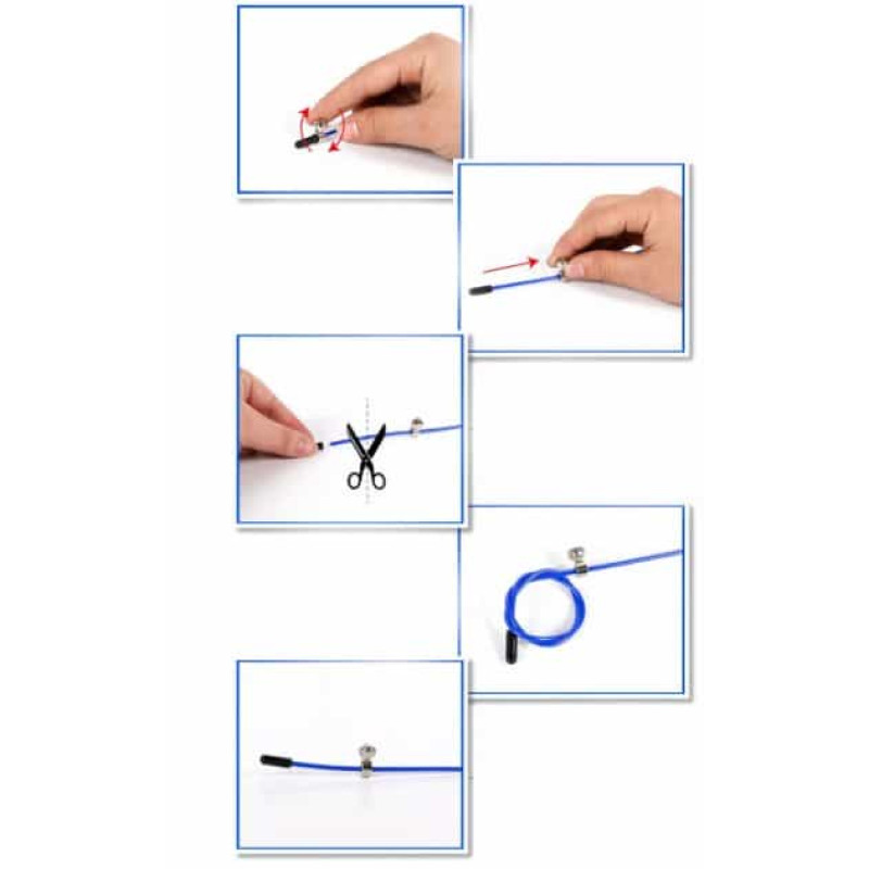 Швидкісна скакалка EasyFit Speed Cable Rope 3 м зі стальним тросом чорна