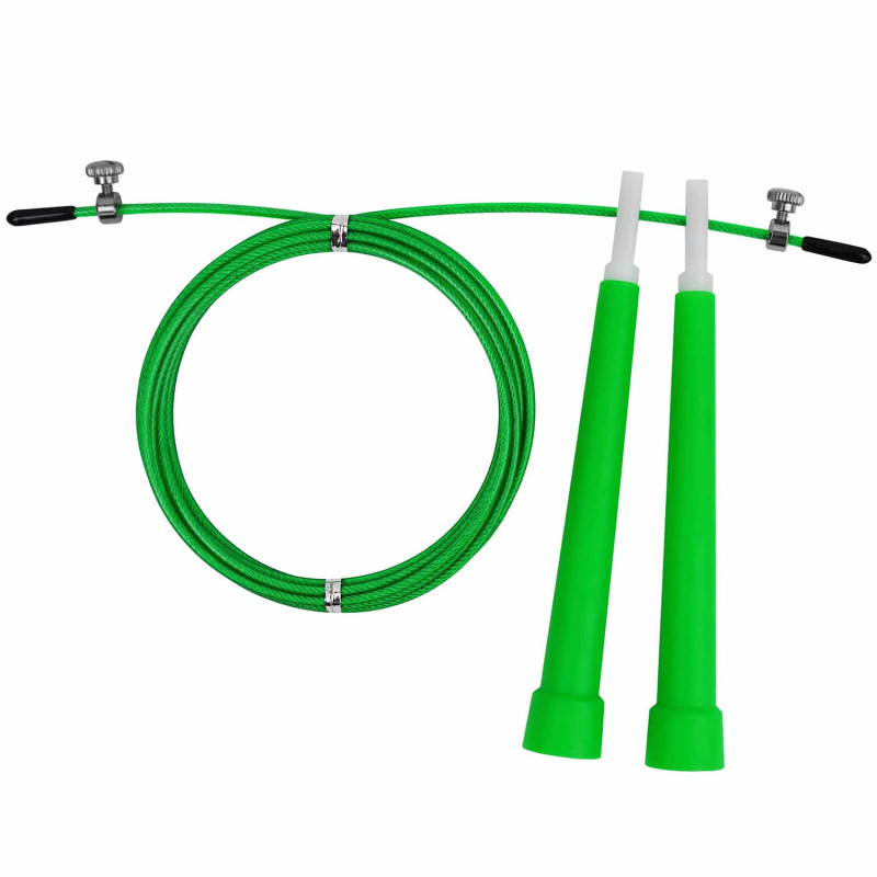 Швидкісна скакалка EasyFit Speed Cable Rope 3 м зі стальним тросом зелена