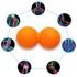 Массажный мячик EasyFit TPR двойной 12х6 см оранжевый