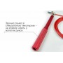 Швидкісна скакалка EasyFit Aluminium зі сталевим тросом та алюмінієвими ручками червона