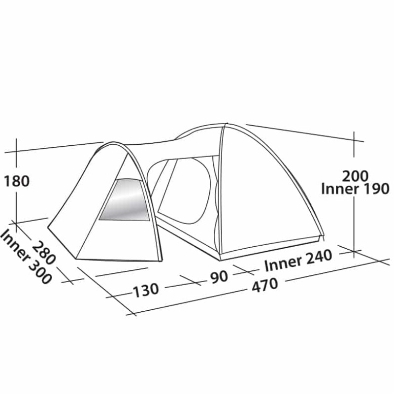 Палатка пятиместная Easy Camp Eclipse 500 Rustic Green (120387)