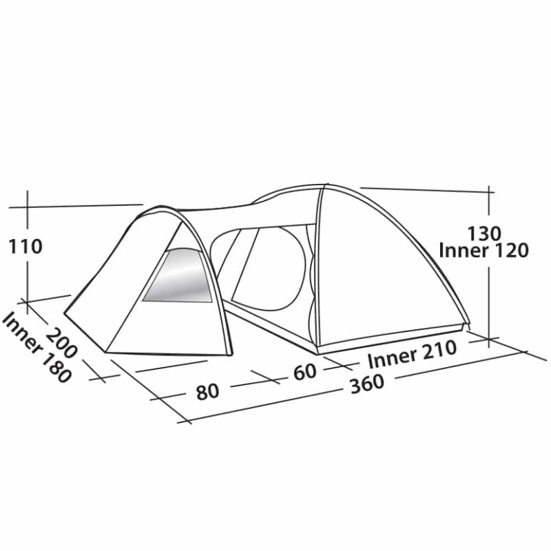 Палатка трехместная Easy Camp Eclipse 300 Rustic Green (120386)