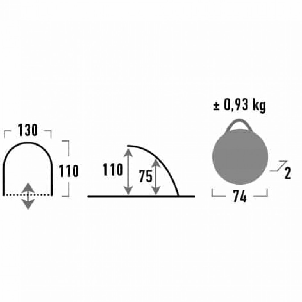 Тент пляжный High Peak Palma 40 Blue/Grey (10126) (Special Offer)