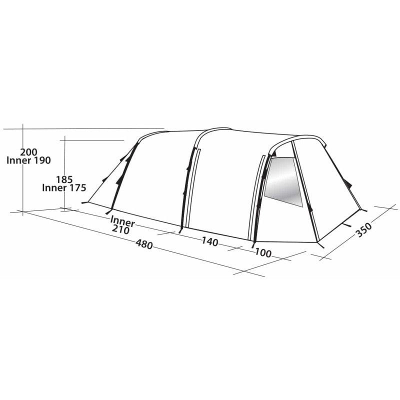 Палатка шестиместная Easy Camp Huntsville 600 Green/Grey (120408)