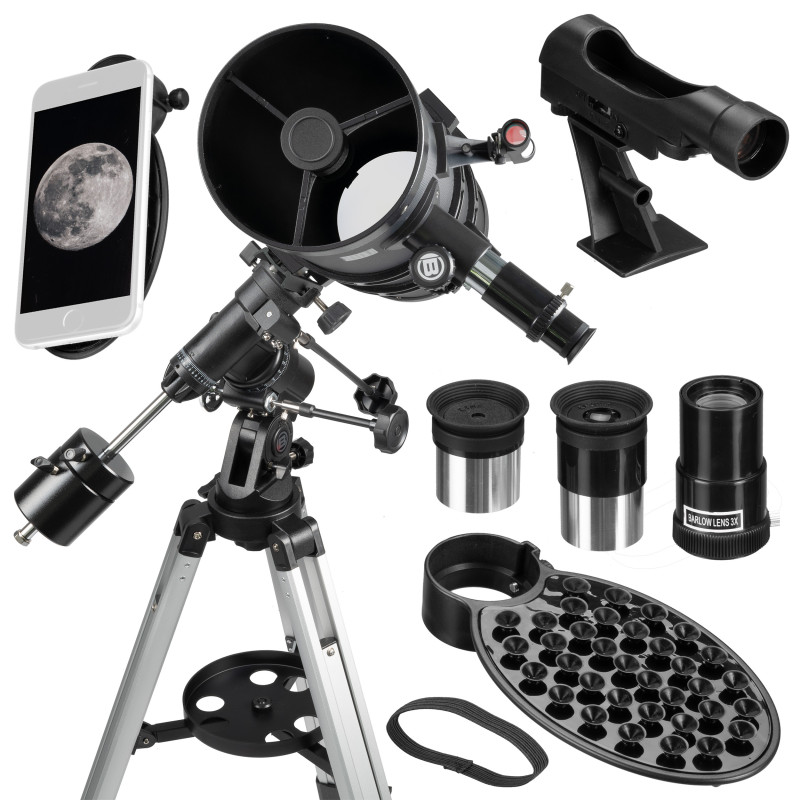 Телескоп Bresser Pollux 150/1400 EQ3 Carbon с солнечным фильтром и адаптером для смартфона (4690900)
