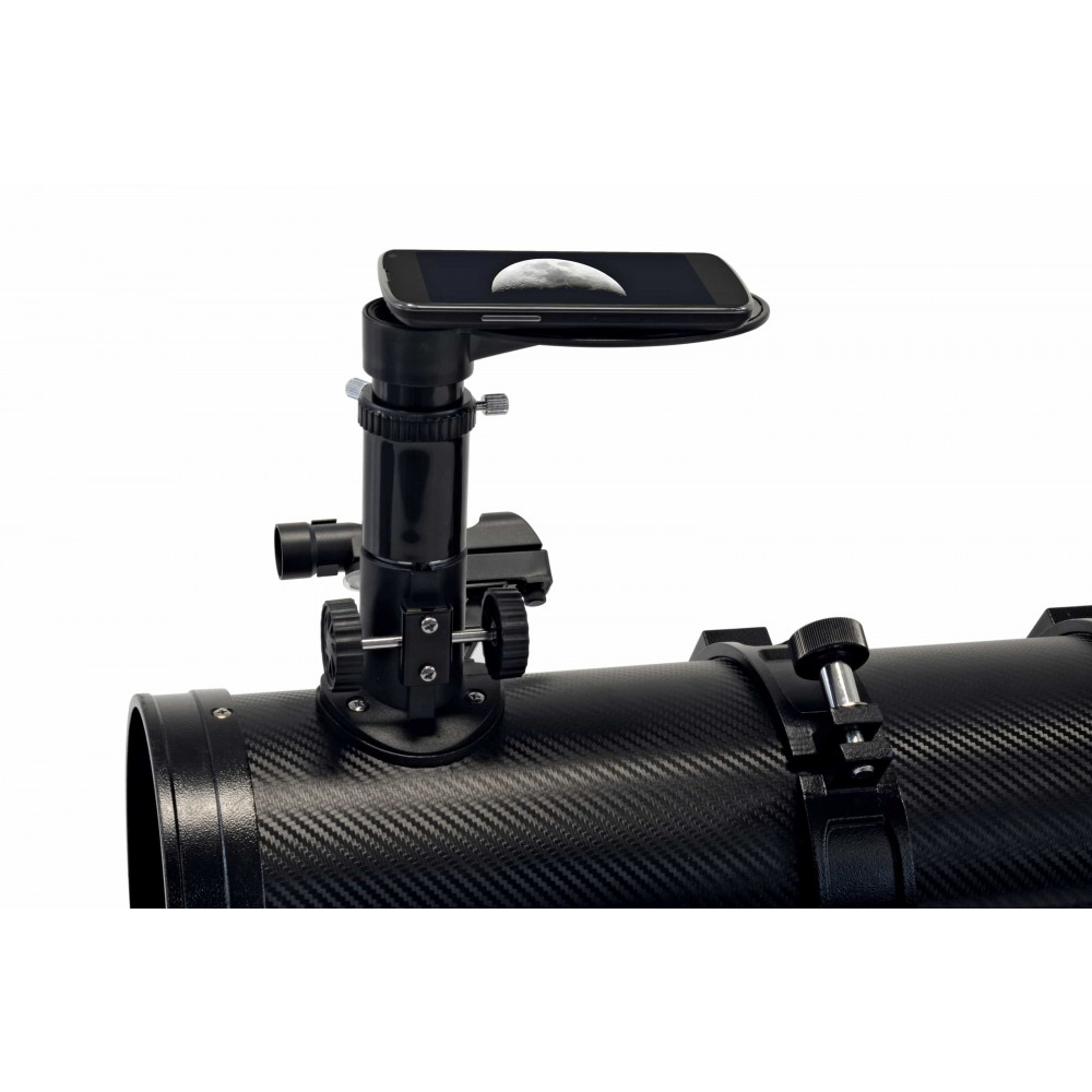 Телескоп Bresser Pluto II 114/500 EQ Carbon з сонячним фільтром та адаптером для смартфона (4614500)
