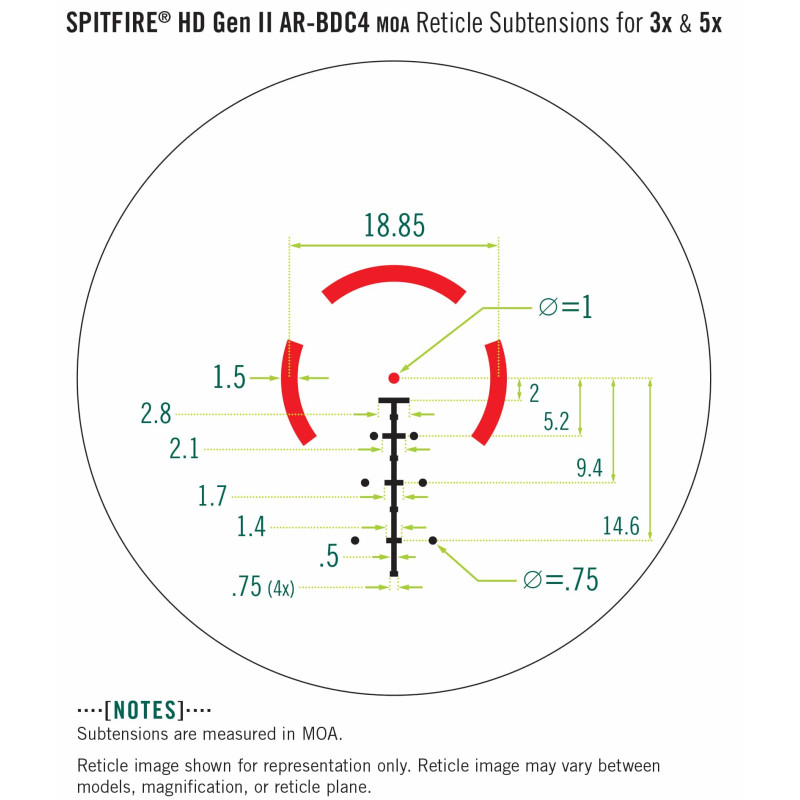 Прицел оптический Vortex Spitfire 3x Prism II Scope AR-BDC4 Reticle (SPR-300)