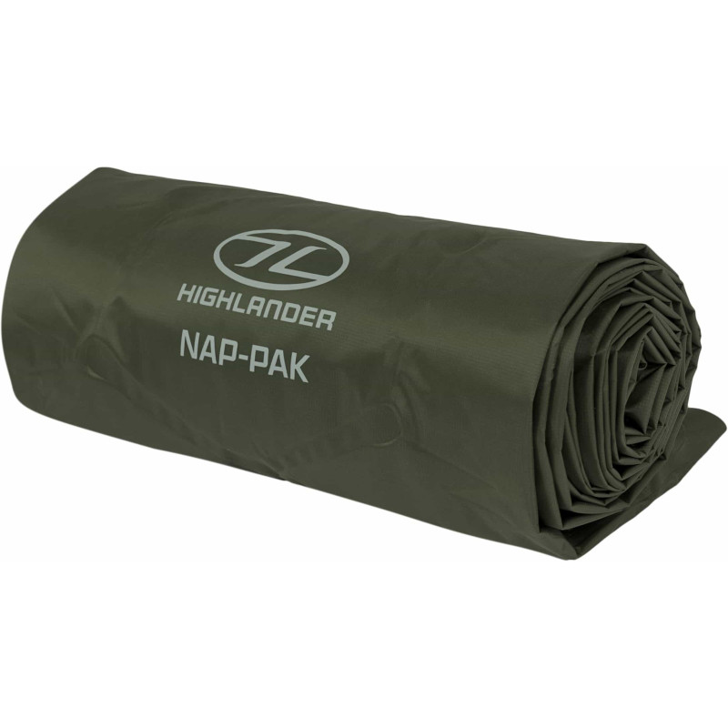 Коврик надувной Highlander Nap-Pak Inflatable Sleeping Mat 5 cm Olive (AIR071)