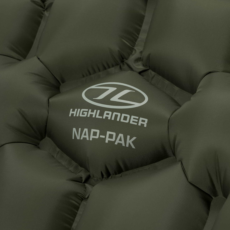 Коврик надувной Highlander Nap-Pak Inflatable Sleeping Mat 5 cm Olive (AIR071)