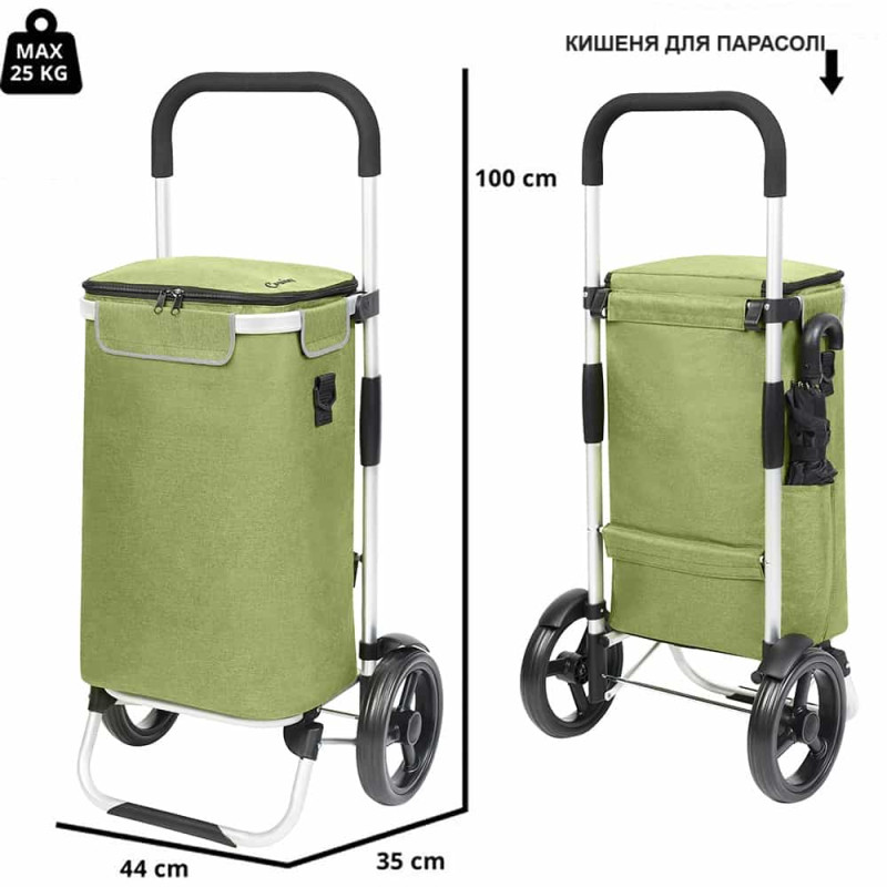 Cумка-тележка ShoppingCruiser Allround Green (650070)