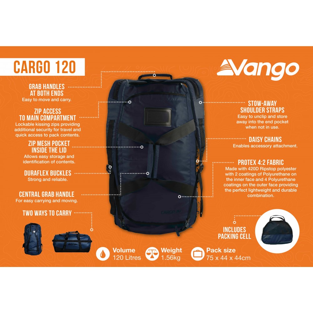 Сумка дорожня Vango Cargo 120 Moonlit Ocean (RUUCARGO0000001)