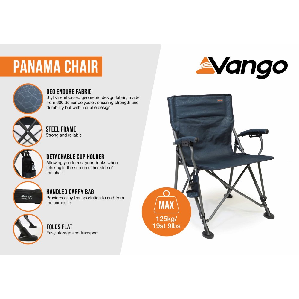 Стілець кемпінговий Vango Panama XL Chair Granite Grey (CHTPANAMA000001)