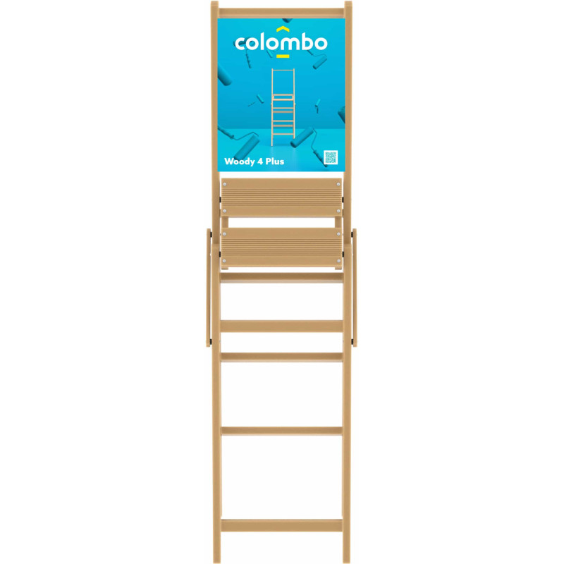 Драбина Colombo Woody Plus 4 щаблі (S130LL4W)