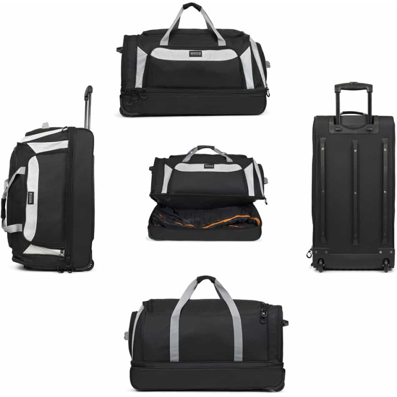 Сумка дорожная на колесах TravelZ Wheelbag Doubleloader черная (603098)